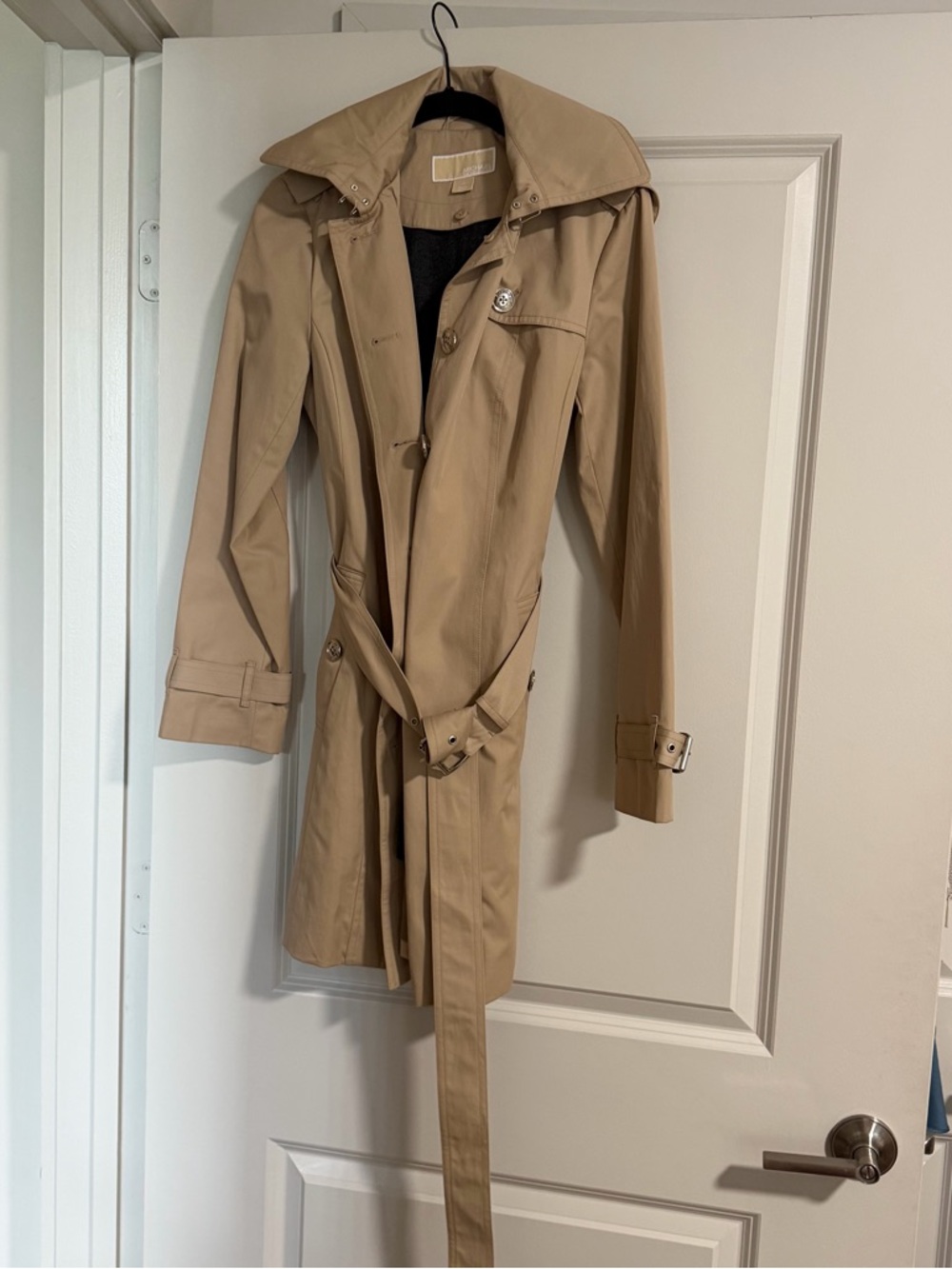 Michael Kors Khaki Beige Trench Coat with Belt